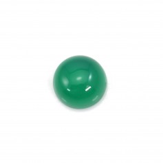 Cabochon agate vert ronde 6mm x 4pcs