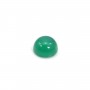 Cabochon agate vert ronde 6mm x 4pcs