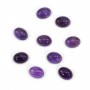 Cabochon amethyste ovale 8x10mm x 1pc