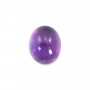 Cabochon amethyste ovale 7x9mm x 1pc