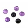 Cabochon amethyste rond 6mm x 2pcs