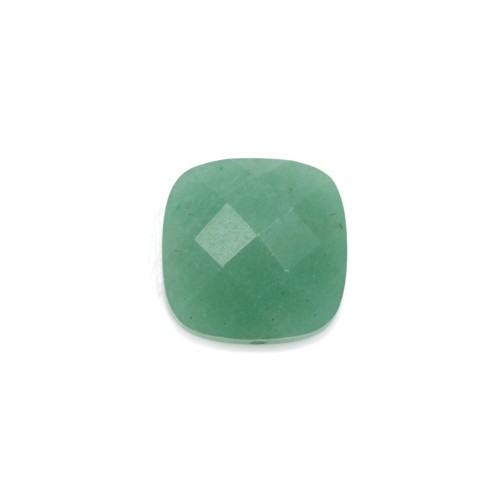 Cabochon aventurine carre facette  14mm x 1pc