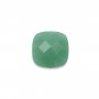 Cabochon aventurine carre facette  14mm x 1pc