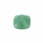 Cabochon aventurine carre facette  14mm x 1pc