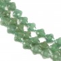 Aventurine trèfle facette 13 mm   x 40cm 