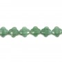 Aventurine trèfle facette 13 mm   x 40cm 