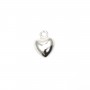 Breloque coeur en argent 925 5x8mm x 2pcs