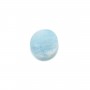 Cabochon d'aigue marine, de forme ovale plat , 10x14mm x 1pc