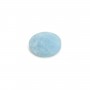 Cabochon d'aigue marine, de forme ronde plat , 10mm x 1pc