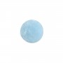 Cabochon d'aigue marine, de forme ronde plat , 12mm x 1pc
