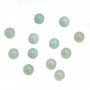 Cabochon bleu d'amazonite, de forme ronde, 4mm x 4pcs
