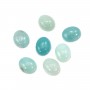 Cabochon amazonite ovale 7x9mm x 2pcs