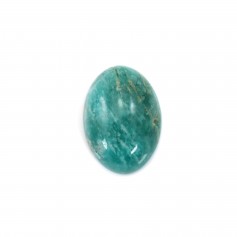 Cabochon Amazonite du Pérou qualité B , de forme ovale, 10x14mm x 1pc
