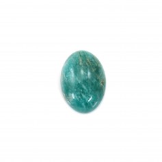 Cabochon Amazonite du Pérou qualité B , de forme ovale, 8x10mm x 1pc