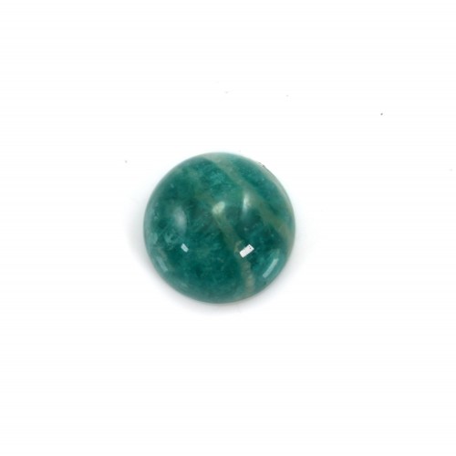 Amazonite cabochon from Peru, in round shape, 10mm x 1pc