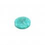 Cabochon amazonite du pérou, de forme rond plate, 12mm x 1pc