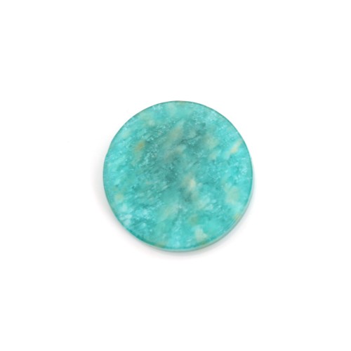 Blue cabochon of amazonite, in round shape, 8mm x 4 pcs