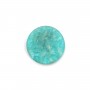 Cabochon amazonite du pérou, de forme rond plate, 12mm x 1pc