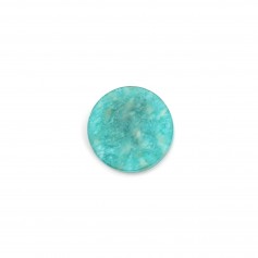 Cabochon amazonite du pérou, de forme rond plate, 10mm x 1pc