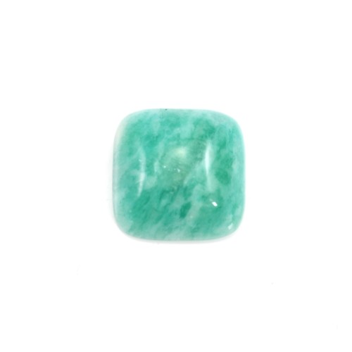 Blue cabochon of amazonite, in round shape, 8mm x 4 pcs