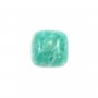 Cabochon amazonite du pérou, de forme carré, 10mm x 1pc