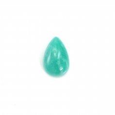 Cabochon amazonite du pérou, de forme goutte, 6x9mm x 1pc