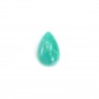Cabochon amazonite du pérou, de forme goutte, 6x9mm x 1pc