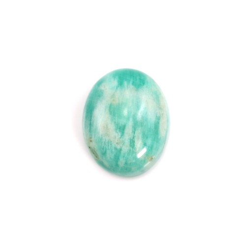 Blue cabochon of amazonite, in round shape, 8mm x 4 pcs