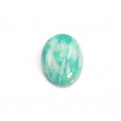Cabochon amazonite du pérou, de forme ovale, 13x18mm x 1pc
