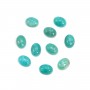 Cabochon amazonite du pérou, de forme ovale, 13x18mm x 1pc