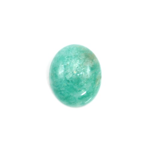 Blue cabochon of amazonite, in round shape, 8mm x 4 pcs