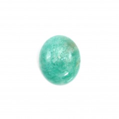 Cabochon amazonite du pérou, de forme ovale, 10x12mm x 1pc