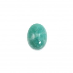 Cabochon amazonite du pérou, de forme ovale, 7x9mm x 1pc