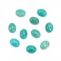 Cabochon amazonite du pérou, de forme ovale, 7x9mm x 1pc