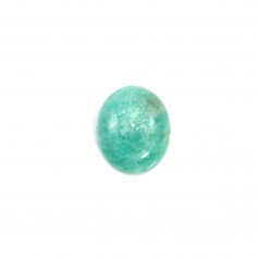 Cabochon amazonite du pérou, de forme ovale, 8x10mm x 1pc