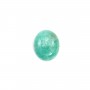 Cabochon amazonite du pérou, de forme ovale, 8x10mm x 1pc