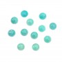 Cabochon amazonite du pérou, de forme ronde, 8mm x 1pc