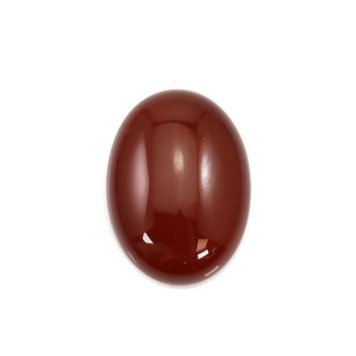 Cabochon agate rouge ovale 18x25mm x 1pc