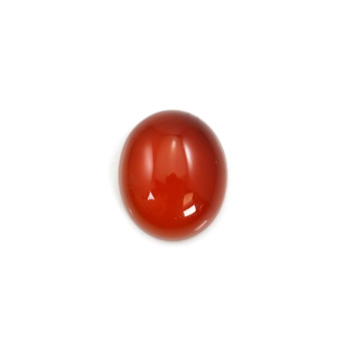 Cabochon agate rouge ovale 10x14mm x 2pcs