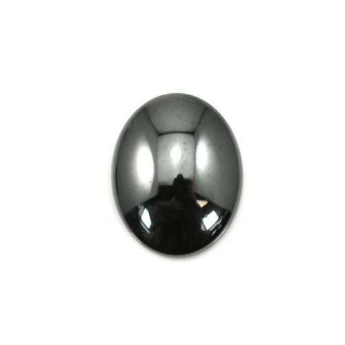 Cabochon hématite ovale 7x9mm x 10pcs