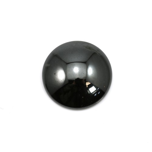 Cabochon hématite rond 20mm x 4pcs