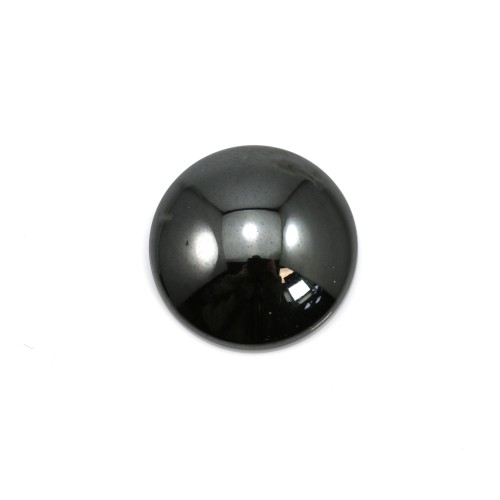 Cabochon hématite rond 20mm x 4pcs