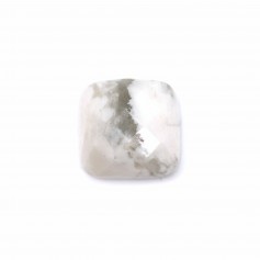 Cabochon howlite carré facette 10mm x 1pc