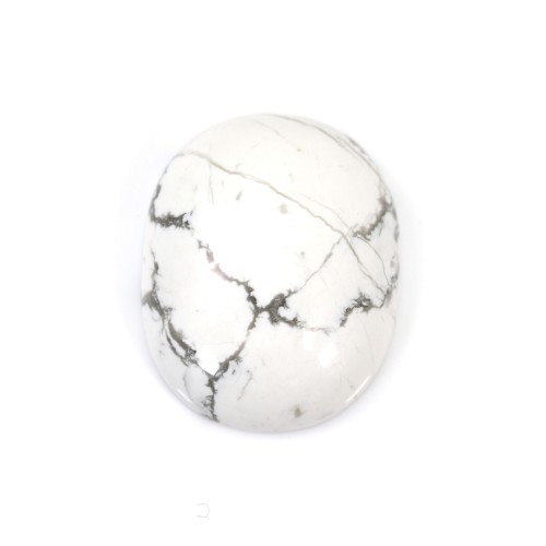 Cabochon howlite ovale 17.5x21.5mm x 1pc