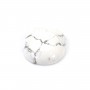 Cabochon howlite ovale 17.5x21.5mm x 1pc