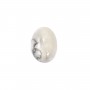 Cabochon howlite ovale 10x14mm x 2pcs
