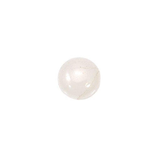 Cabochon white jade round 12mm x 2pcs