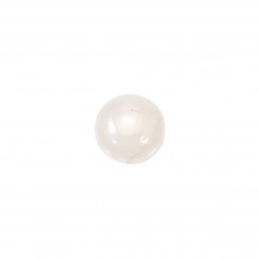 Cabochon jade blanc rond 8mm x 4pcs