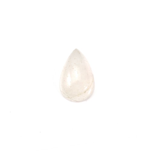 Cabochon jade blanc goutte 6x9mm x 4pcs