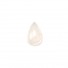 Cabochon jade blanc goutte 6x9mm x 4pcs